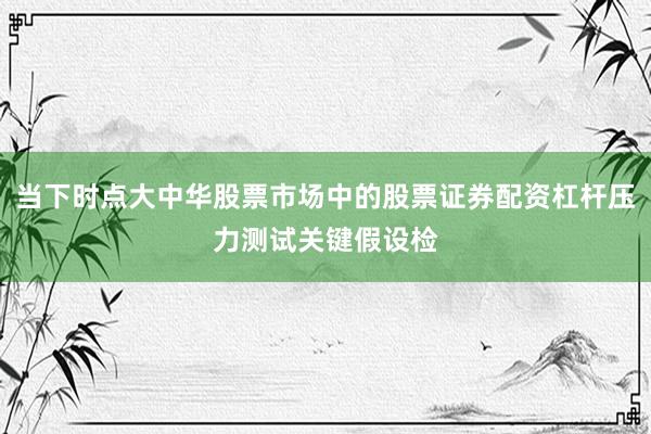 当下时点大中华股票市场中的股票证券配资杠杆压力测试关键假设检