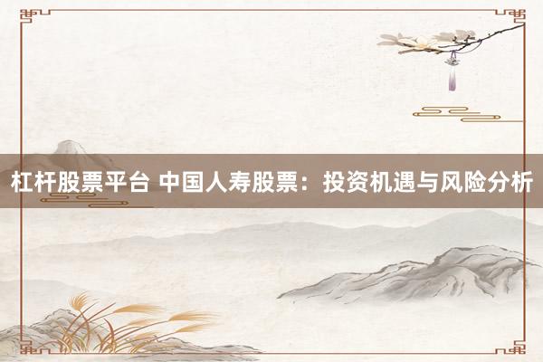 杠杆股票平台 中国人寿股票：投资机遇与风险分析